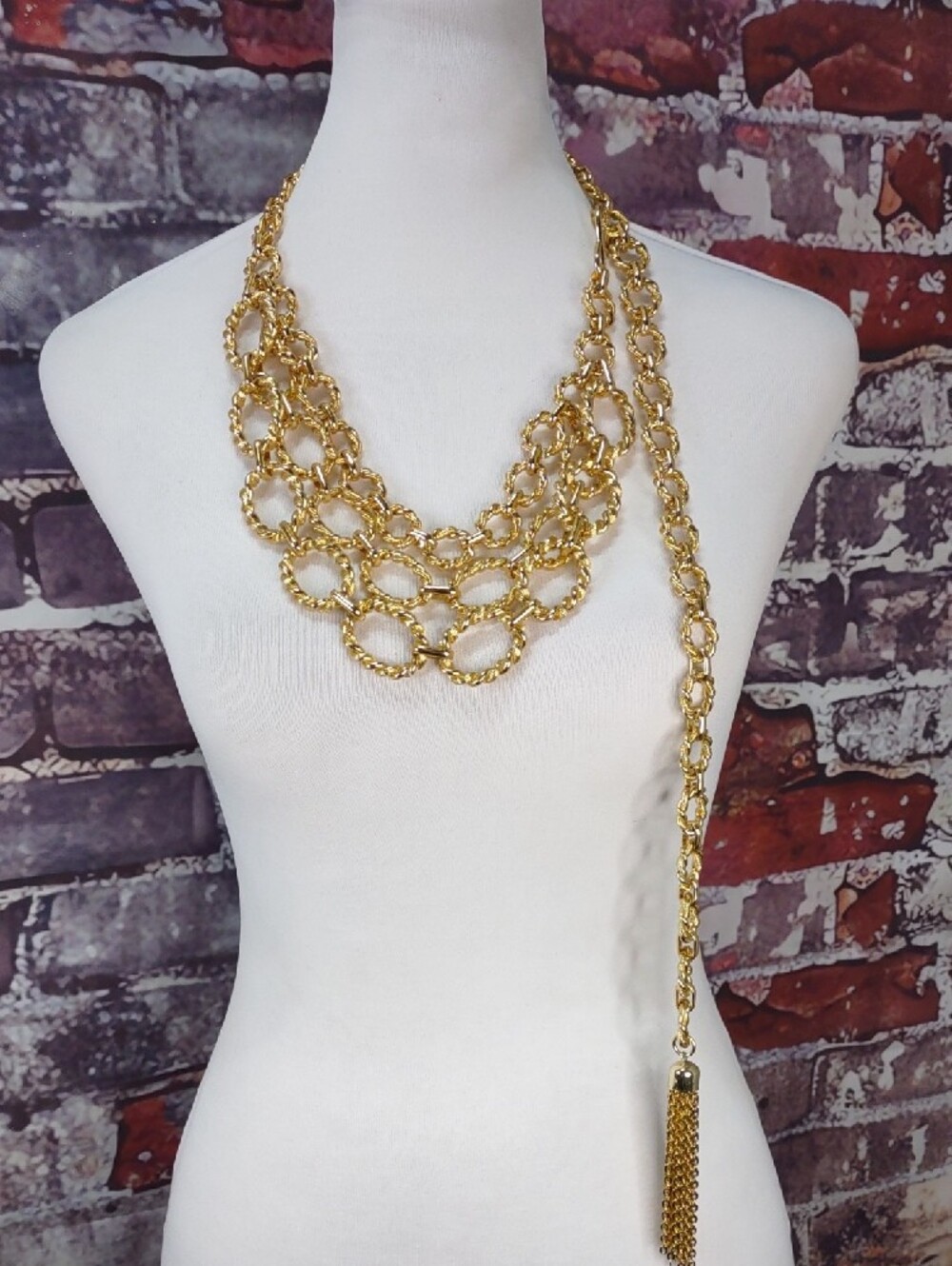 Multi-Strand Draped Rope Chain Link Belt - Picture 4 of 7